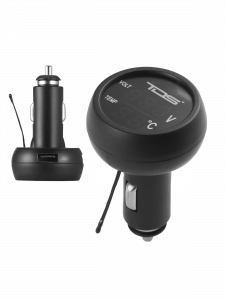 Автомобильное зарядное устройство QC 3.0 с вольтметром и термометром TDS TS-CAU73